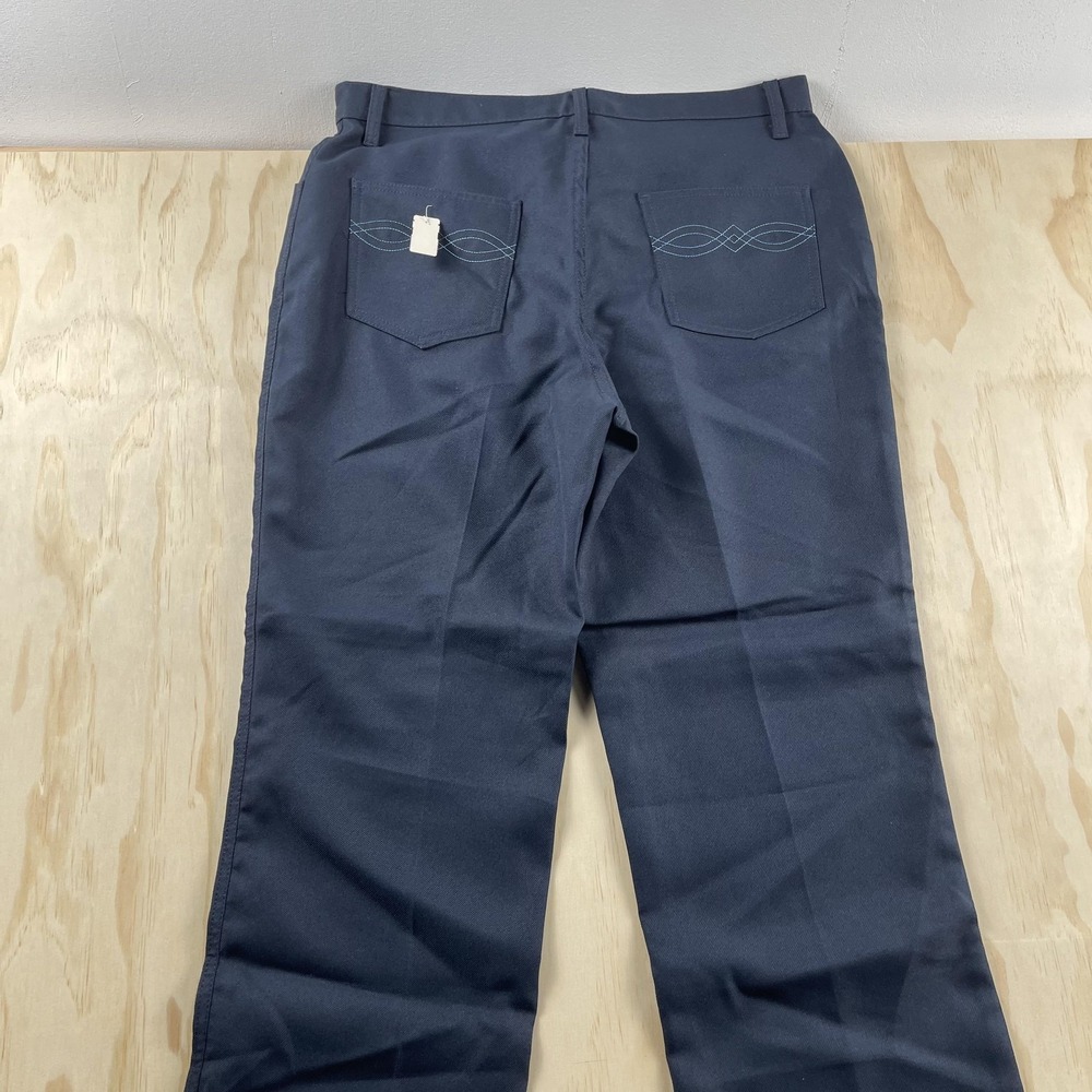 Vintage Woolworth Jeans‎ Mens 37x30 Blue Dark Wash Straight Leg Embroidered
